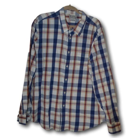 Lucky Brand Plaid Button Down Shirt XL 100% Cotton - Picture 1 of 3